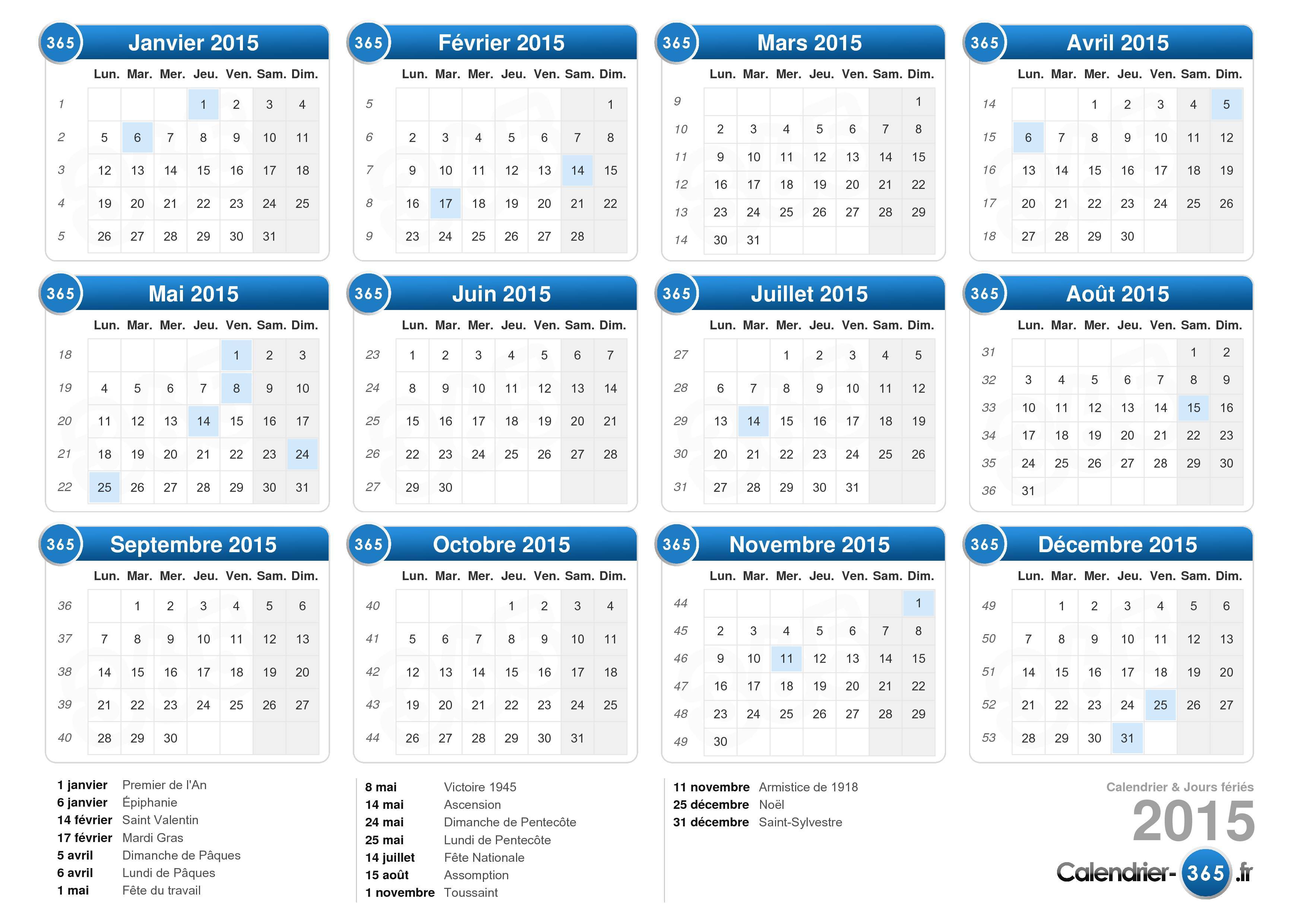 15 calendriers pour bien organiser 2015 ! - Elle Décoration